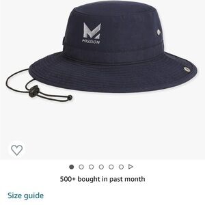 Mission Cooling Bucket Hat. New $15 UPF 50. 3” brim. Approximately 23” crown